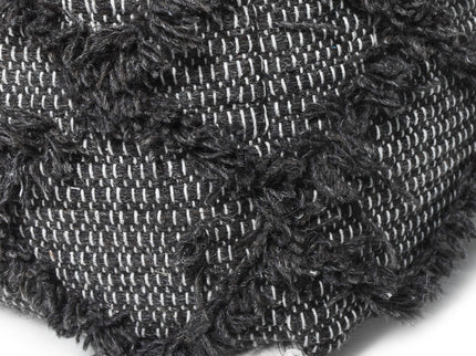 Jumanji - Handcrafted Wool And Cotton Pouf - Brown
