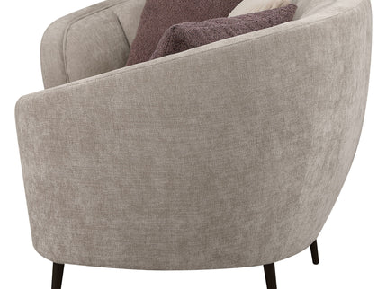 Aura - Upholstered Curved Sofa And Tapered Legs - Beige