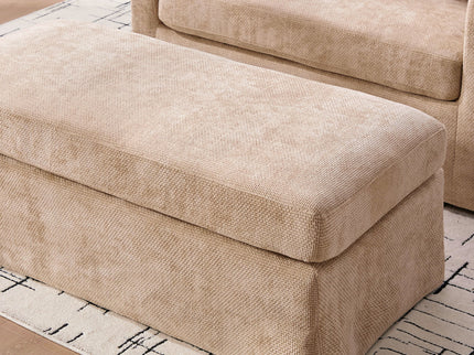 Accent Chair With Ottoman, Includes 2 Bolster Pillows
