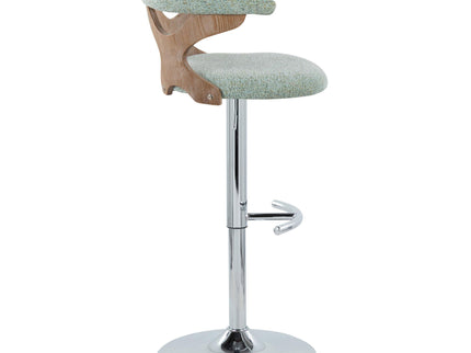 Gardenia - Contemporary Adjustable Barstool With Swivel / Rounded T Footrest (Set of 2)