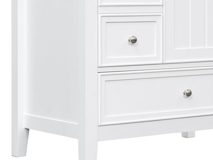 Modern Bathroom Vanity With Sink, 1 Cabinet & 3 Drawers