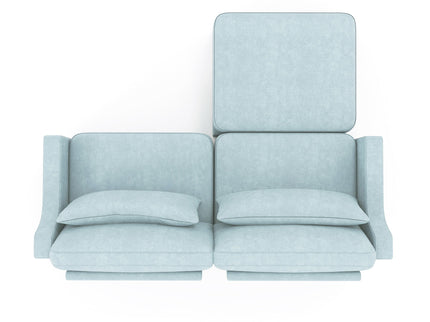Stylish Sofa With Ottoman And Lumbar Pillows, Ergonomic Design