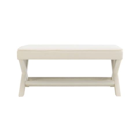Comfort Double Bench Upholstered With X Crossed Legs