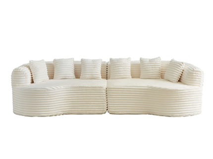 Sectional Sofa, Oversized 4 Seater With Deep Seat Design