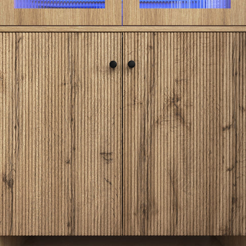 Modern Tech Inspired Dome Cabinet With LED Lighting