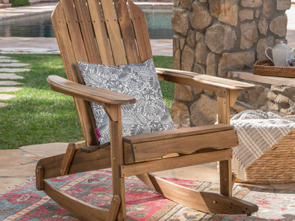 Outdoor Adirondack Rocking Chair With Hand Crafted Details
