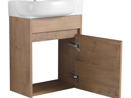 Wall Mounted Bathroom Vanity With Sink And Storage Rack, Soft Close Doors