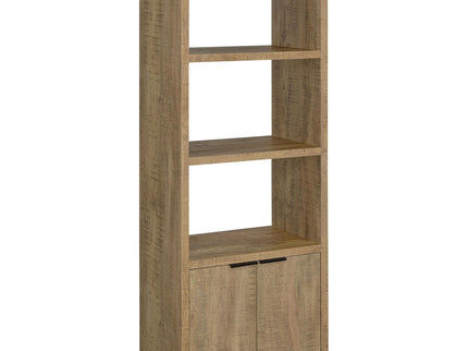 Noriega - 3 Shelf Media Tower With Open Shelves And Hidden Cabinet Storage - Mango Color