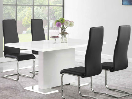 High Back Side Chairs Dining Chairs With Padded Upholstery (Set of 4)