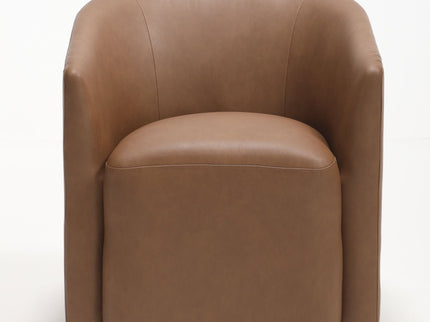 Swivel Barrel Accent Chair For Living Room - Antique Brown