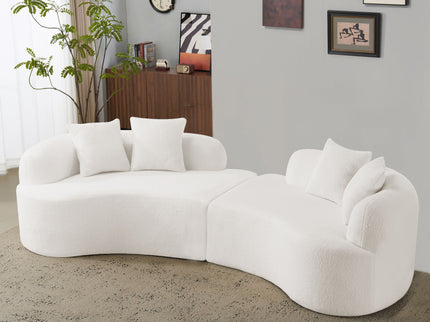 Curved 4 Seater Full Compression Sponge Sofa
