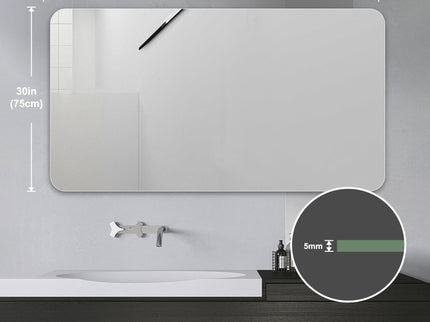 Bathroom Vanity Mirror, Wall-Mounted Mirror For Bathroom Anti-Fog, Waterproof