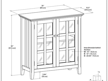 Acadian - Low Storage Cabinet - Brunette Brown