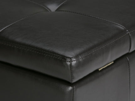 Dover - Square Coffee Table Storage Ottoman - Tanners Brown