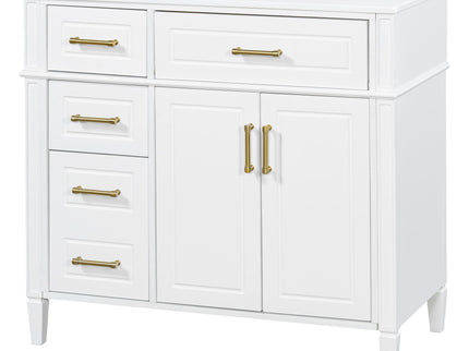 Bathroom Vanity With Sink, 4 Drawers, 2 Doors