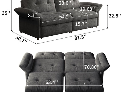 Sofa Bed, 2 In 1 Design For Living Rooms