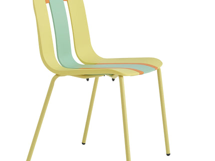 Modern Striped Blocking Single Chairs (Set of 4)
