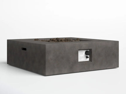 Outdoor Handcrafted Fire Pit Table - Charcoal