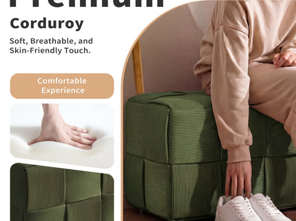 Modern Ottoman Foot Rest With Woven Design