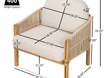 Grotta - Outdoor Wood Club Chair (Set of 2)