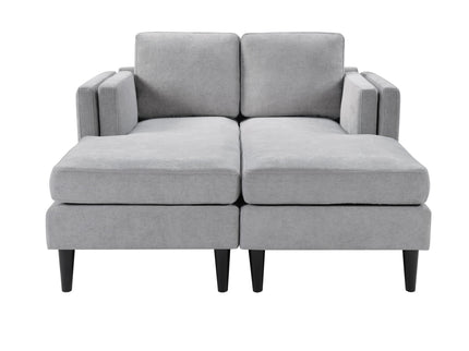 Chaise Lounge Sofa Bed With Dual Layer Armrests For Living Room