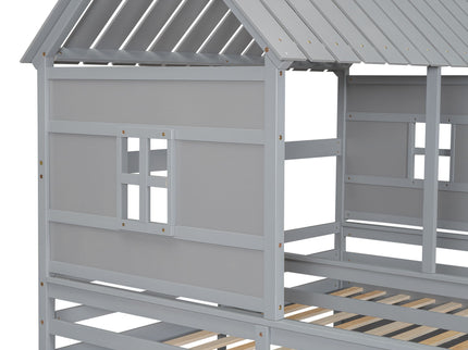 House Platform Beds With 2 Drawers, Side By Side Design