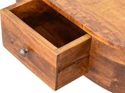 Mini Rounded Coffee Table - Chestnut