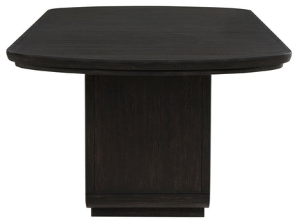 Bangor - Extension Dining Table With Pedestal Base - Black
