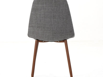 Modern Minimalist Fabric Dining Chair With Iron Legs