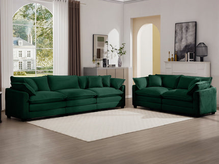 Elegant Oversized Sectional Sofa Set With Deep Seats And Flexible Layout