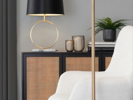 Moon - Contemporary Floor Lamp - Gold / Frosted