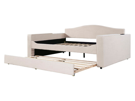 Upholstered Daybed With Storage Armrests, Trundle And Latest Integrated tooth Audio System