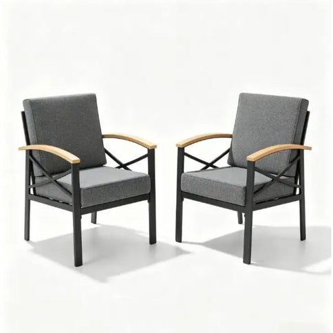 Outdoor Patio Armchair, All Weather (Set of 2)