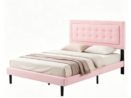 Upholstered Platform Bed With Slats