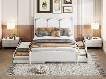 Platform Bed With With 2 Big Drawers And Trundle