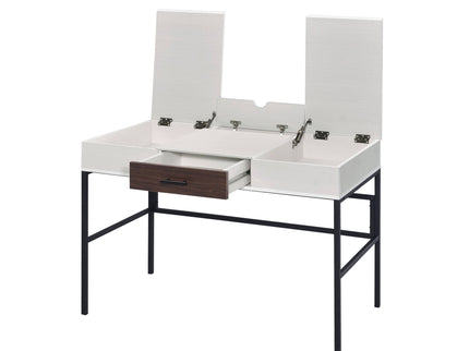 Verster - Writing Desk With USB - Black / Natural