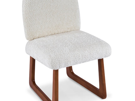 Dining Chair With Curved Legs (Set of 2) - Beige / Brown