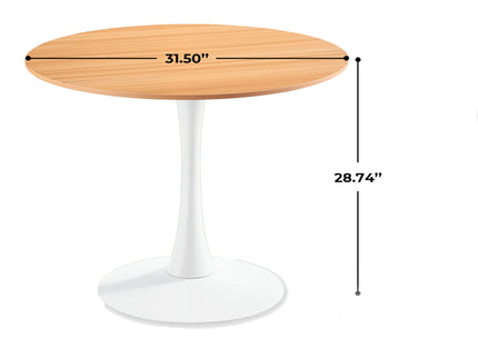 Mid-Century Tulip Table With Round Top, Pedestal Base