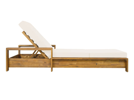 Chaise Lounge With 3 Fold Cushion Set, 3 Position Adjustable Backrest