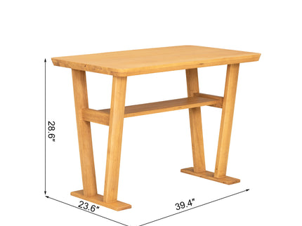 Farmhouse Solid Wood Dining Nook Set For 6, Space Saving High Top Corner Table With Bench & Chairs - Natural / White
