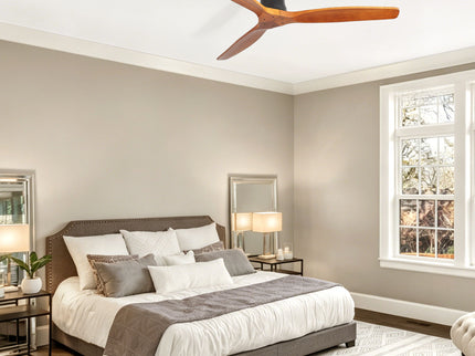 52" Ceiling Fan, No Light Flush Mount Low Profile 3 Blades With Remote Control