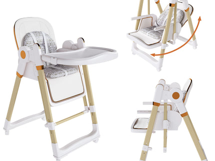 Convertible Baby High Chair To Rocker With 5 Point Harness