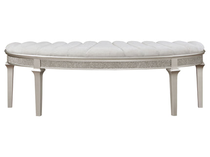Colwood - Upholstered Curved With Channel Tufting And Slender Tapered Legs - Silver Gray