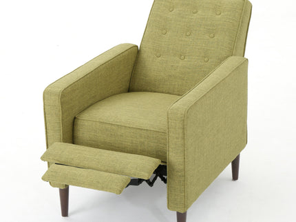 Mid-Century Modern Recliner With Button Tufted Waffle Stitch