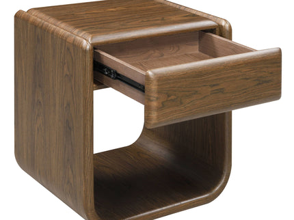 Lanza - End Table With Drawer - Dark Walnut