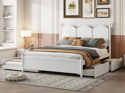 Platform Bed With With 2 Big Drawers And Trundle