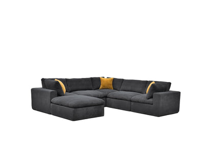 Custom Configuration Modular Sectional With Toss Pillows