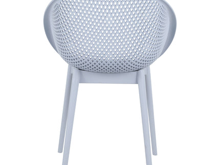 2 Piece Durable Single Chair With Hollow Out Design