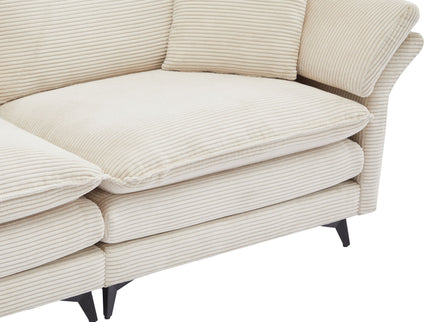 Modern Deep Seat Sectional Sofa With Ottoman