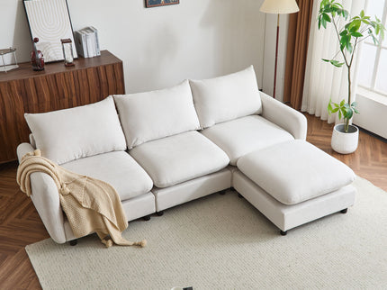 Oversize Modular Free Combination Sectional Sofa Couch With Ottoman For Living Room